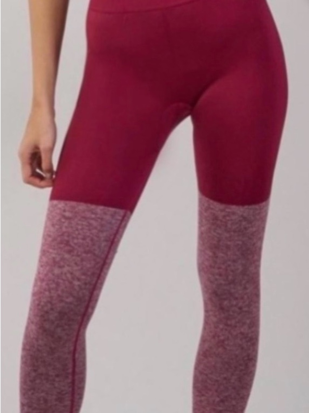Gymshark Burgundy Two-Tone Leggings